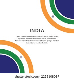 Illustration of India flag Template
