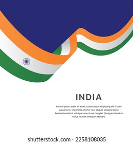 Illustration of India flag Template