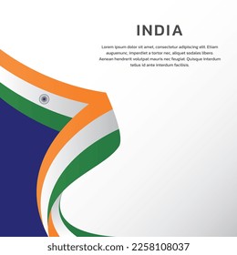 Ilustración de la plantilla de la bandera de la India