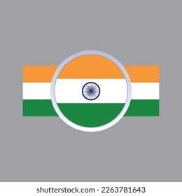Illustration of India flag Template
