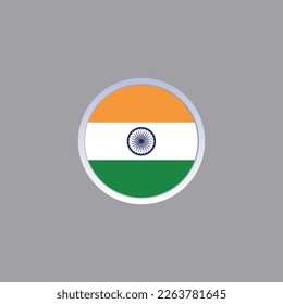 Illustration des indischen Flaggenmusters
