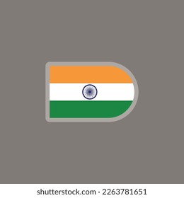 Illustration of India flag Template
