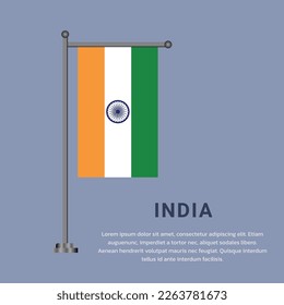 Illustration of India flag Template