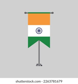Illustration of India flag Template