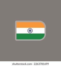 Ilustración de la plantilla de la bandera de la India