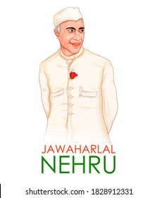 illustration of  Indian background with Nation Hero and Freedom Fighter Jawaharlal Nehru Pride of India for 14th November Happy Children's Day