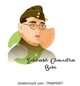 Illustration Indian Background Netaji Subhash Chandra Stock Vector ...