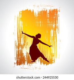 illustration of Indian classical dancer