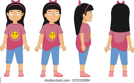 Illustration of indian Cute Girl