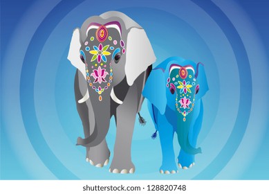 illustration of an indian elephant