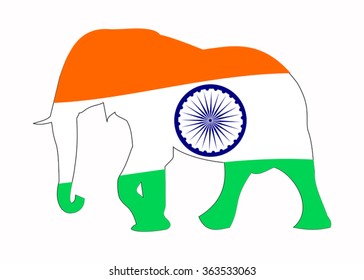 illustration of indian elephant.