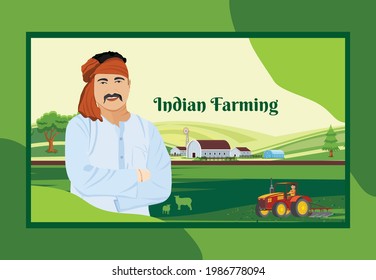 Illustration of indian farming concept