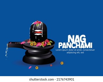 illustration for Indian festival nag Panchami with hindi Calligraphy of (nag panchami) snakes festival, Kite