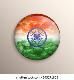 Illustration of Indian flag design vector.
