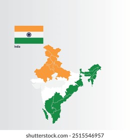 Una ilustración de la bandera india con las letras "MA" integradas en el Chakra de Ashoka, donde "M" se curva alrededor de la rueda y "A" encaja dentro de su centro.