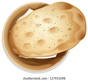 illustration of indian food on a white background