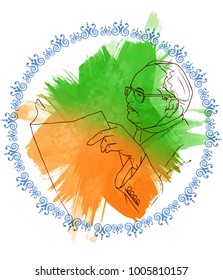 illustration of Indian freedom fighter dr babasaheb ambedkar