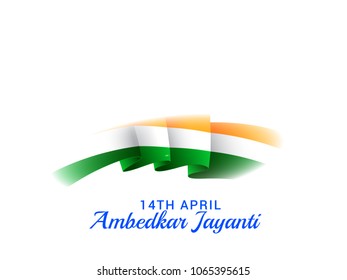 Illustration Of Indian Freedom Fighter Dr. Bhimrao Ambedkar Jayanti Background.