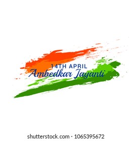 Illustration Of Indian Freedom Fighter Dr. Bhimrao Ambedkar Jayanti Background.