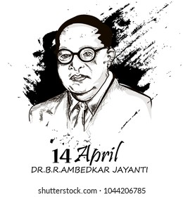 illustration of indian freedom fighter late dr babasaheb ambedkar