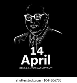 illustration of indian freedom fighter late dr babasaheb ambedkar