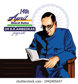 illustration of indian freedom fighter late dr babasaheb ambedkar,14 April