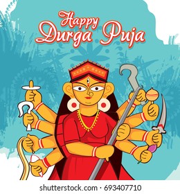 Illustration of Indian Goddess Durga
