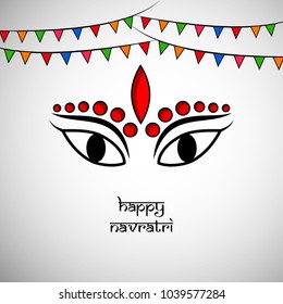 Illustration of Indian Goddess Durga for the occasion of Hindu festival Navratri