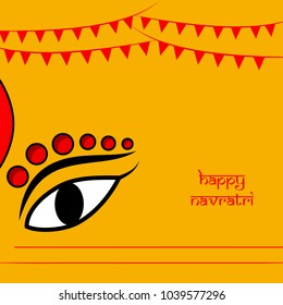 Illustration of Indian Goddess Durga for the occasion of Hindu festival Navratri
