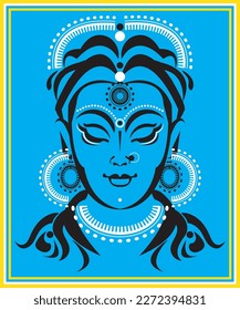 illustration Indian goddess Ganga