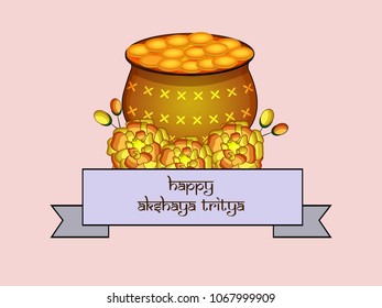 illustration of Indian Hindu festival Akshaya Tritiya Background 