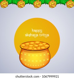 illustration of Indian Hindu festival Akshaya Tritiya Background 