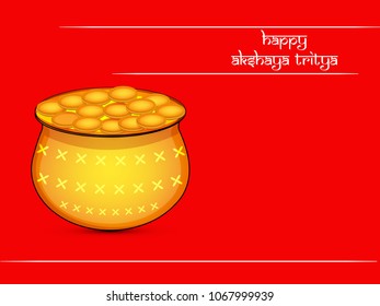 illustration of Indian Hindu festival Akshaya Tritiya Background 