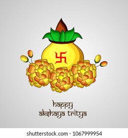 illustration of Indian Hindu festival Akshaya Tritiya Background 