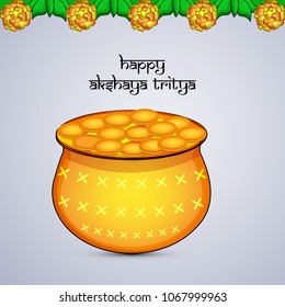 illustration of Indian Hindu festival Akshaya Tritiya Background 