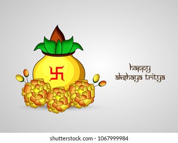 illustration of Indian Hindu festival Akshaya Tritiya Background 
