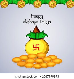 illustration of Indian Hindu festival Akshaya Tritiya Background 