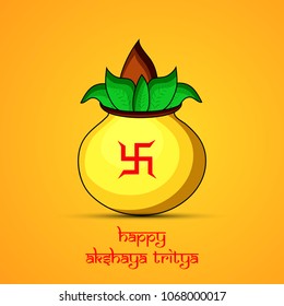 illustration of Indian Hindu festival Akshaya Tritiya Background 