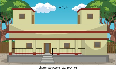 Illustration Of Indian House Vector