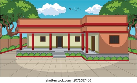 Illustration of Indian house vector art