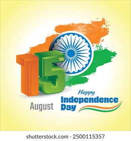 Illustration of Indian Independence Day Banner. Celebration of 15th August.