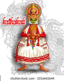 illustration of Indian kathakali dance form