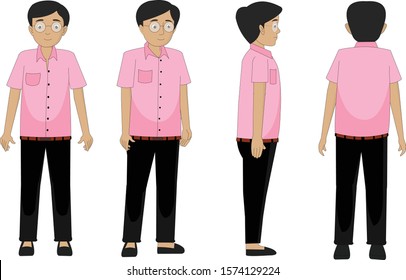 Illustration of indian man pose
