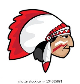 illustration of a indian  mascot