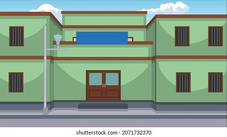 Illustration of Indian office building vector