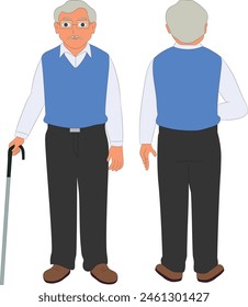 Illustration of an Indian Old man vector art