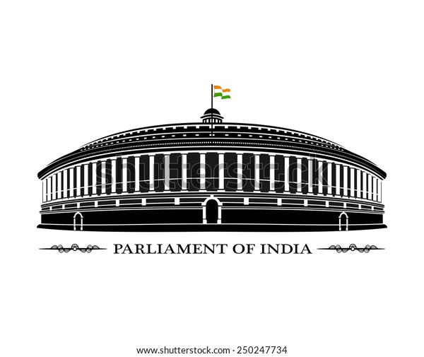 インドの国会議事堂のイラスト のベクター画像素材 ロイヤリティフリー