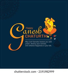 Illustration Of Indian Religious Festival Ganesh Chaturthi