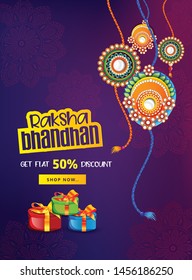 Illustration of Indian Religious Festival Raksha Bandhan Background 