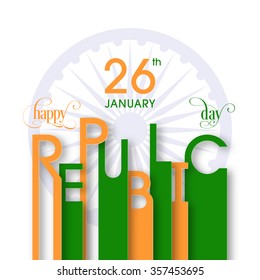 Illustration of Indian republic day,26 January. 